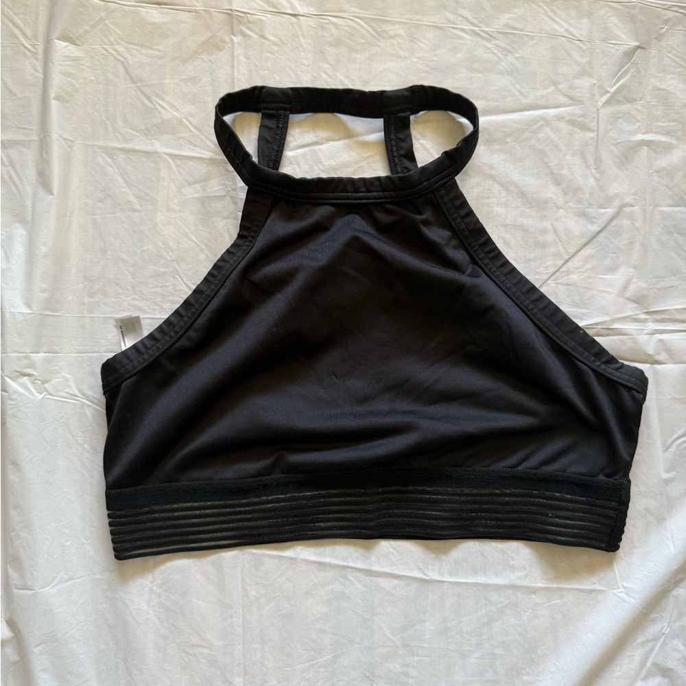 Victoria’s Secret Sports Bra Halter Unlined Open Back Mesh Workout Gym Medium